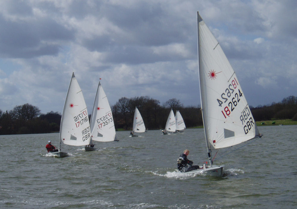 40 Lasers attend the first event of the South East Grand Prix circuit at Bough Beech photo copyright Ian Heijne taken at Bough Beech Sailing Club and featuring the ILCA 7 class