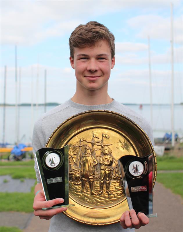 Harry Martin - overall winner and 1st Laser - at Rutland Sailing Club Youth and Junior Championship 2016 photo copyright Nick Neve taken at Rutland Sailing Club and featuring the ILCA 7 class