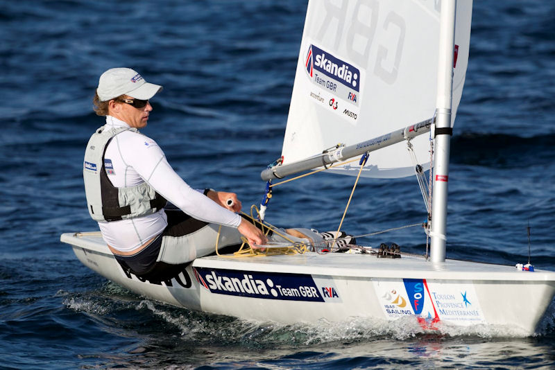 Paul Goodison on day 4 of French Olympic Sailing Week in Hyères photo copyright Richard Langdon / Skandia Team GBR taken at  and featuring the ILCA 7 class