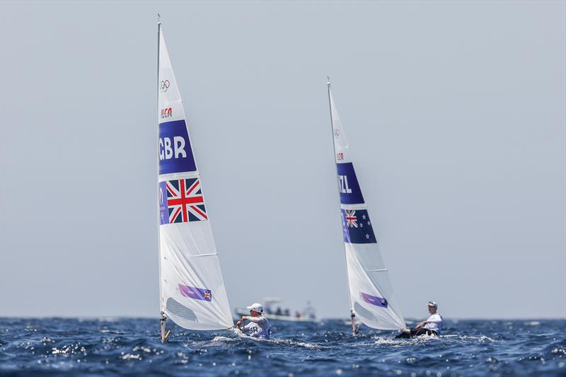 Micky Beckett (GBR) and Thomas Saunders (NZL) during the Men's Dinghy racing on August 1 in Marseille at the Paris 2024 Olympic Regatta - photo © World Sailing / Sander van der Borch