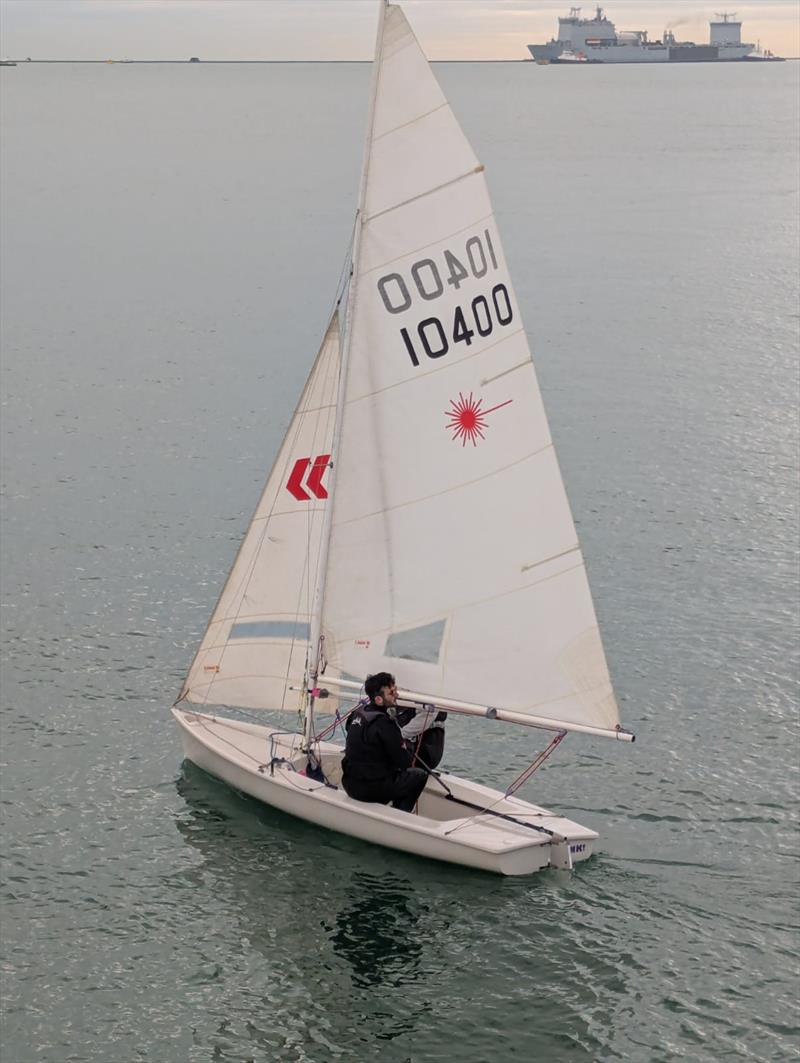 Fresh Abendstern of FM Sailing, who found this Laser 2 for just £107 on Ebay photo copyright Chris Hampe taken at  and featuring the Laser 2 class