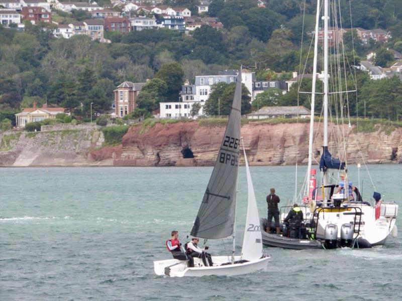 Oliver and Elliott Thompson during the 2000 class Nationals at Torbay photo copyright Darren Thompson taken at Royal Torbay Yacht Club and featuring the 2000 class