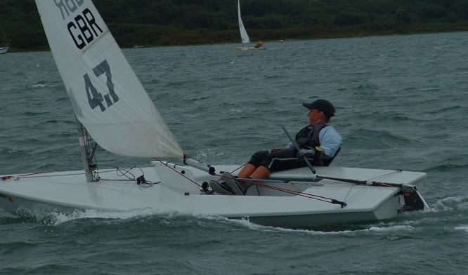 Kate Grandfield on day three of Mudeford Week photo copyright Mike Roach taken at Mudeford Sailing Club and featuring the ILCA 4 class