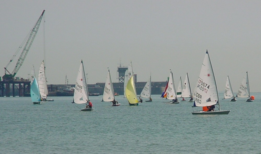 22 competitors from nine different clubs at the Kent Schools Opening Splash in Dover Harbour photo copyright KSSA taken at  and featuring the ILCA 6 class