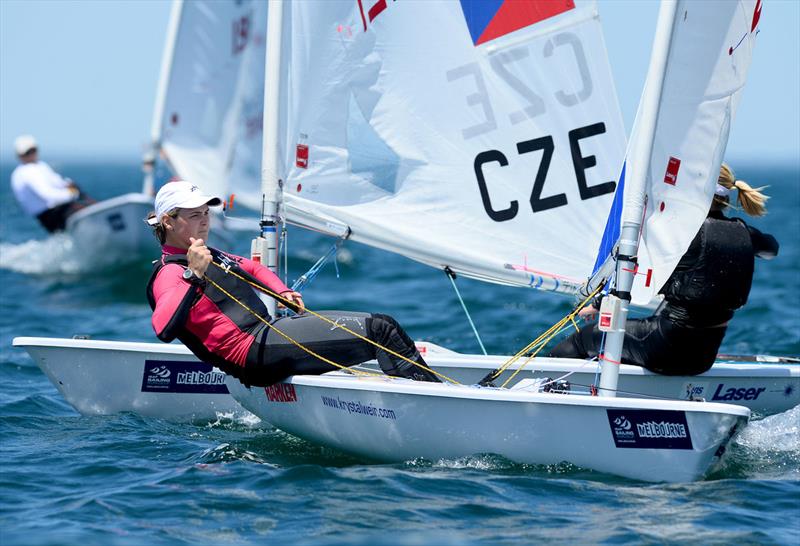 Krystal Weir (AUS) on day 1 of ISAF Sailing World Cup Melbourne - photo © Sport the library