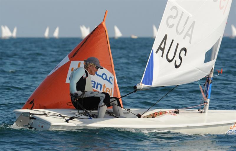 Vanessa Dudley at the 2013 Laser Masters World Championships photo copyright Munther Al Zadjali taken at Oman Sail and featuring the ILCA 6 class