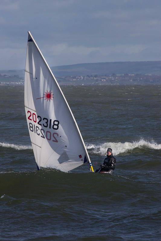 Josh McCormick on day 1 of the Highcliffe Sailing Club Spring Series photo copyright Nicola Harman taken at Highcliffe Sailing Club and featuring the ILCA 6 class