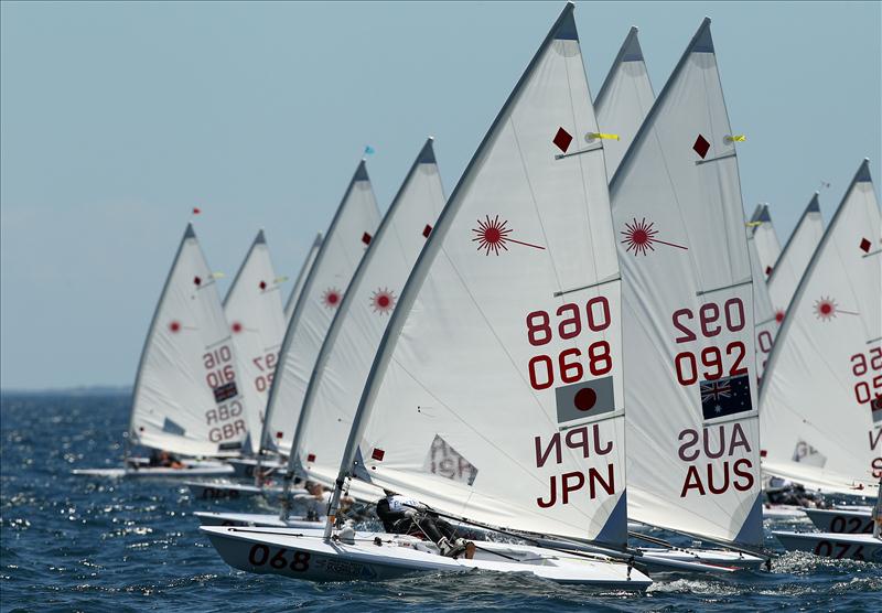 Women's Laser Radials day 1 at the Perth 2011 ISAF Sailing World Championships photo copyright Richard Langdon / Ocean Images taken at  and featuring the ILCA 6 class