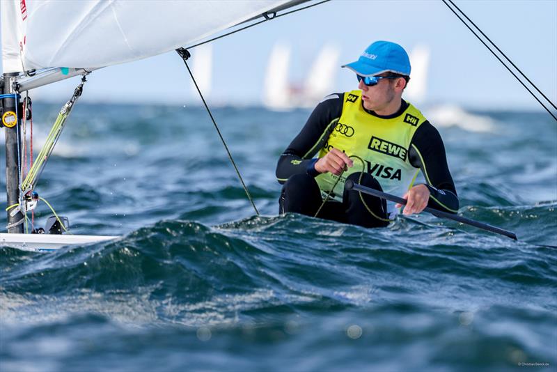 Frenchman Alexandre Kowalski had to relinquish the yellow jersey of the leading ILCA-6 sailor on the second Saturday of Kieler Woche - Kiel Week 2024 - photo © Christian Beeck