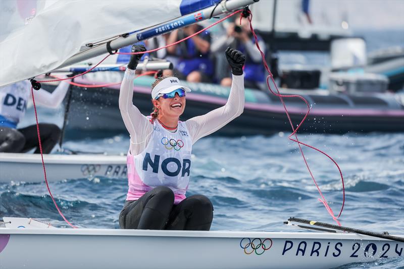 Line Flem Hoest seals bronze in the Women's Dinghy in Marseille at the Paris 2024 Olympic Regatta - photo © World Sailing / Sander van der Borch