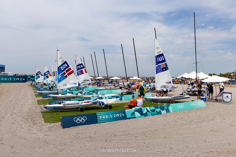 Pit lanes - Paris 2024 Olympic Sailing Competition - photo © Robert Deaves