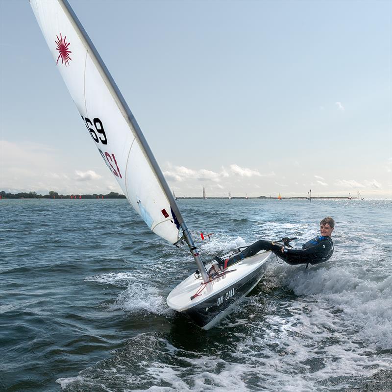 Winning ILCA sailor Matthew Board at the Bosham Regatta 2024 photo copyright Paul Adams / Harbour Images taken at Bosham Sailing Club and featuring the ILCA 6 class