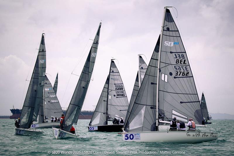 SB20 World Championship 2025 in Singapore - Day 1 photo copyright Matteo Garrone taken at Singapore Sailing Federation and featuring the SB20 class