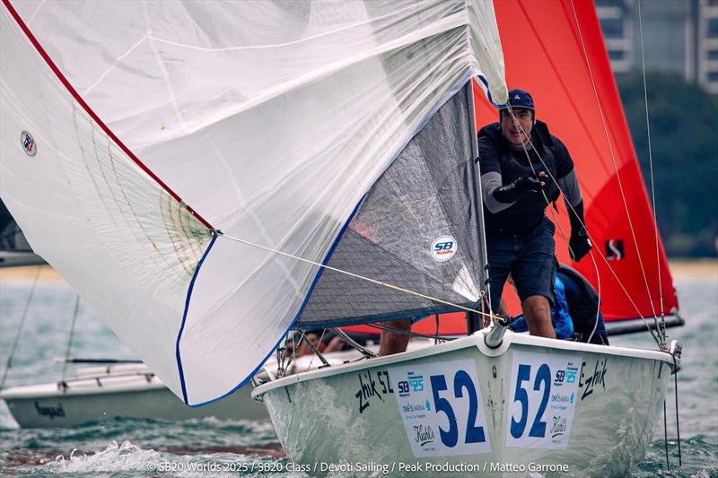 SB20 World Championship 2025 in Singapore - Day 4 photo copyright Peak Production / Viola Devoti and Matteo Garrone taken at ONE15 Marina Club and featuring the SB20 class