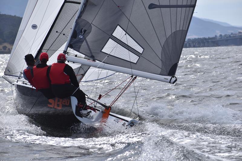 'Porco Rosso' in the lead overall - SB20 Australian Championship at Bellerive day 1 photo copyright Jane Austin taken at Bellerive Yacht Club and featuring the SB20 class