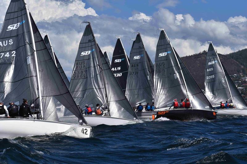 The fleet in action during the SB20 Australian Championship at Bellerive - photo © Jane Austin