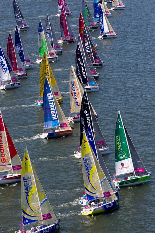 La Solitaire du Figaro - Eric Bompard Cachemire starts photo copyright Alexis Courcoux taken at  and featuring the Figaro class