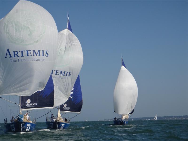 Match racing the Artemis Offshore Figaros on the Solent as part of the 2013 Selection Trials photo copyright Artemis Offshore Academy taken at  and featuring the Figaro class