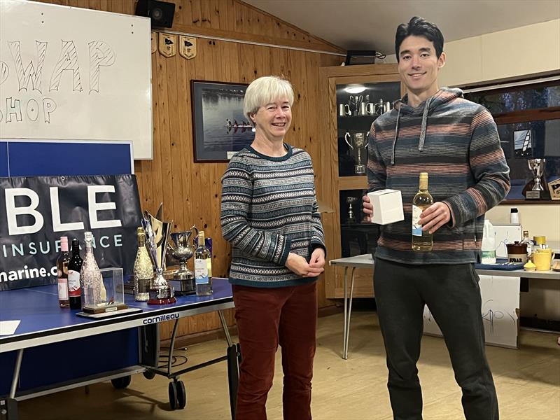 Robbie Claridge wins the Lightning 368 Rum & Mince Pie Open at West Oxfordshire Sailing Club photo copyright John Butler taken at West Oxfordshire Sailing Club and featuring the Lightning 368 class