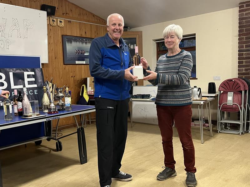 Jeremy Cooper finishes 2nd in the Lightning 368 Rum & Mince Pie Open at West Oxfordshire Sailing Club photo copyright John Butler taken at West Oxfordshire Sailing Club and featuring the Lightning 368 class