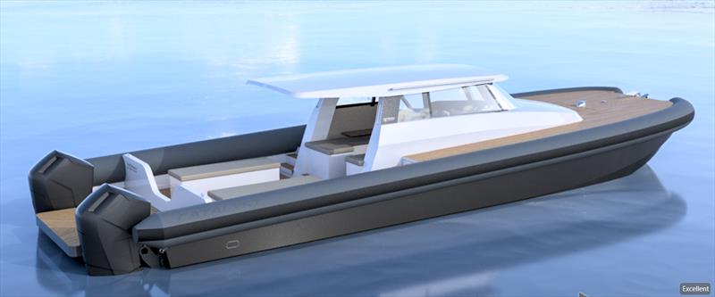 3D Render of the follow-along superyacht tender also under construction. Motors are twin Mercury 600 hp V12s -  Catalyst GT - Lloyd Stevenson Boatbuilders - June 2024 photo copyright LSB taken at Bucklands Beach Yacht Club and featuring the  class