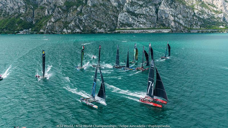 M32 World Championship at Lake Garda, Italy photo copyright M32World / Felipe Juncadella / @uptopmedia taken at Fraglia Vela Riva and featuring the M32 class