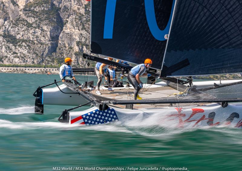 M32 World Championship at Lake Garda, Italy photo copyright M32World / Felipe Juncadella / @uptopmedia taken at Fraglia Vela Riva and featuring the M32 class