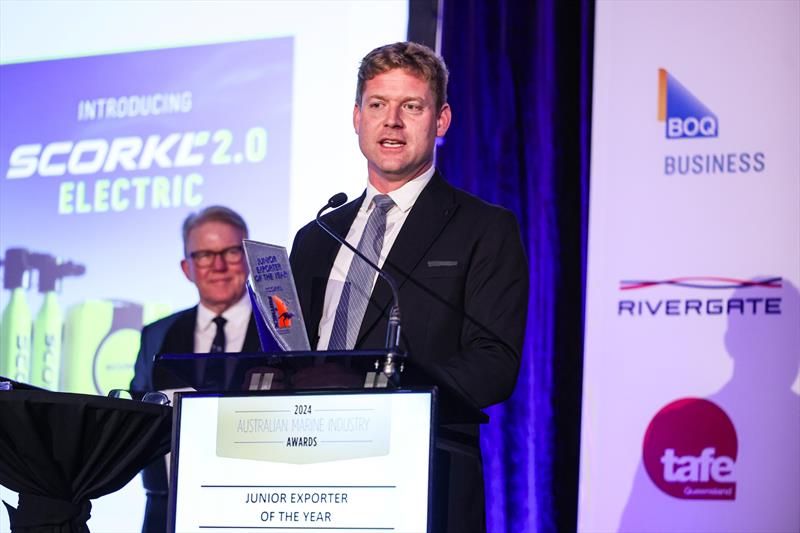 2024 Australian Marine Junior Exporter of the Year Award – presented to David Hallamore, CEO & Founder, SCORKL photo copyright Salty Dingo taken at  and featuring the Marine Industry class