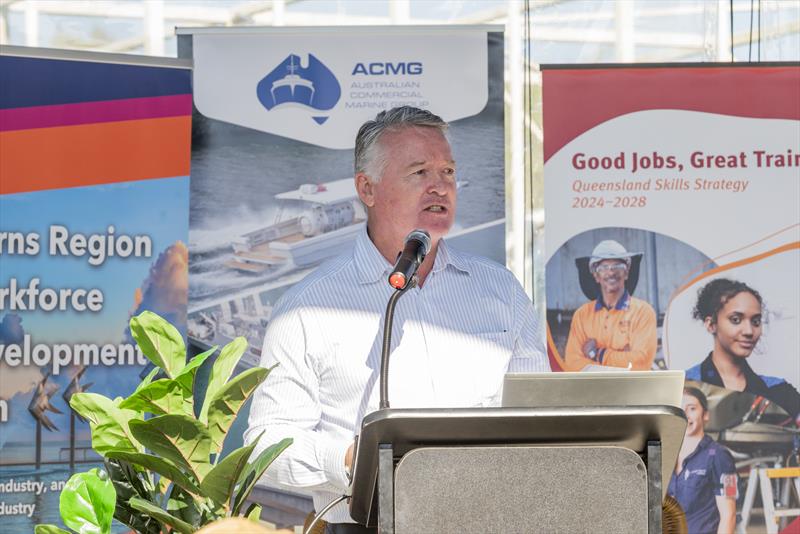 Minister Michael Healy opening the 2024 Cairns Maritime Jobs & Careers Expo photo copyright AIMEX taken at  and featuring the Marine Industry class