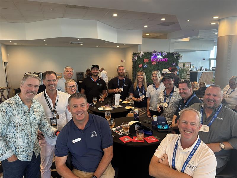 Networking in the U.S. Superyacht Association (USSA) Sky Lounge - 2024 Fort Lauderdale International Boat Show - photo © AIMEX