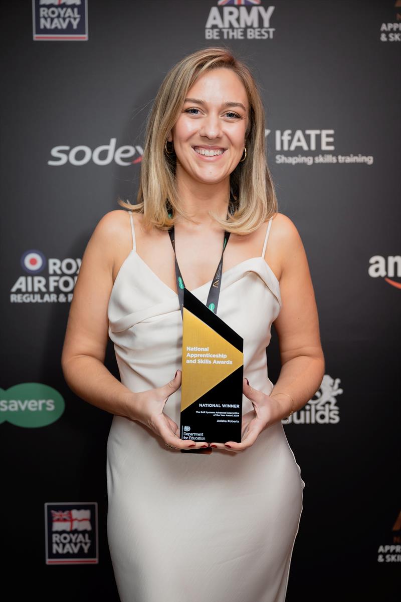 Williams Jet Tenders apprentice Anisha Roberts honoured with National Apprentice of the Year Award photo copyright Williams Jet Tenders taken at  and featuring the Marine Industry class