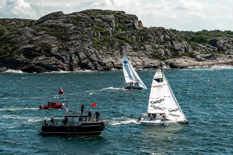 Tight racing in Marstrands iconic fjord providing stadium style viewing for spectators - GKSS Match Cup Sweden and Nordea Women's Trophy - photo © Simone Staff