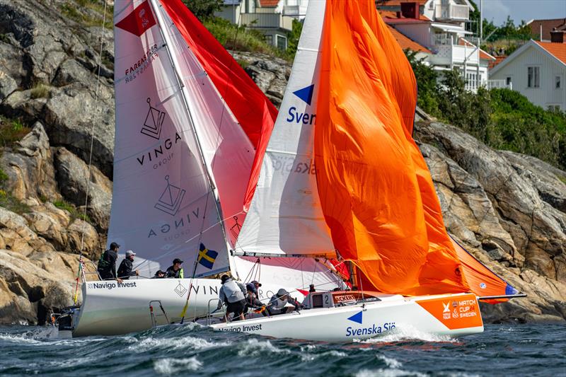 Close racing on the rocks in the Marstrand fjord during the GKSS Match Cup Sweden and Nordea Women's Trophy - photo © Simone Staff