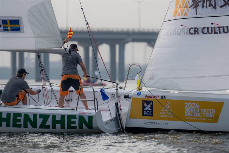 Johnie Berntsson (left) - World Match Racing Tour Shenzhen Bao'an Final - Day 1 - photo © Ian Roman / WMRT