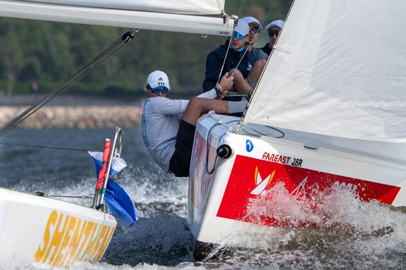 Tim Rossi in the Repechage - World Match Racing Tour Shenzhen Bao'an Final 2024 - Day 4 photo copyright Ian Roman / WMRT taken at  and featuring the Match Racing class