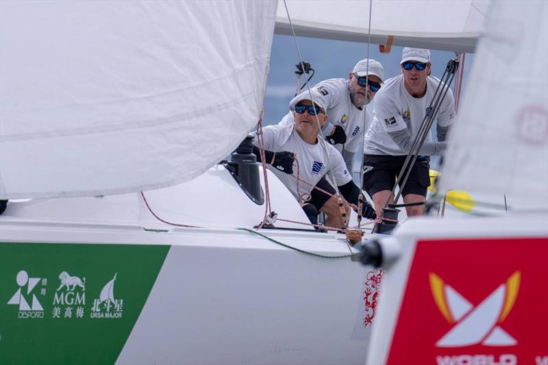 Ian Williams, Pindar by Manuport Logistics  (crew Richard Sydenham, Gerard Mitchell, Jon Gundersen) - 2025 Macao Match Cup day 1 photo copyright Ian Roman / WMRT taken at  and featuring the Match Racing class