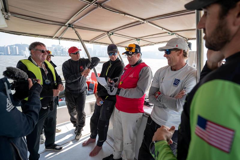 Chief Umpire Craig Mitchell drawing the pairs for the Semi-final - Macao Match Cup day 4 photo copyright Ian Roman / WMRT taken at  and featuring the Match Racing class