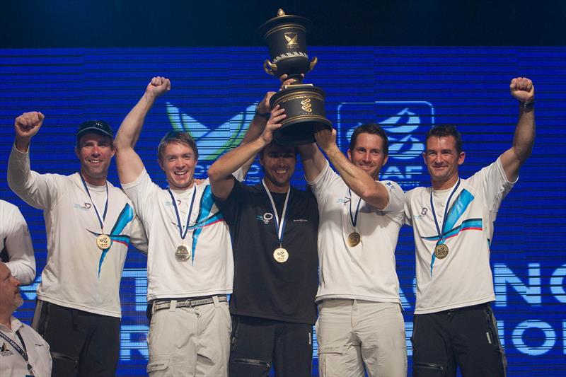 Ben Ainslie (GBR) winning the 2010 WMRT Championship with Team Origin (crew Iain Percy, Matt Cornwell, Christian Kamp, Mike Mottle) - photo © Subzero Images / WMRT