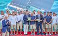 Hap Fauth and the Bella Mente crew receive their prizes for winning the third  IMA Maxi European Championship © IMA / Studio Borlenghi