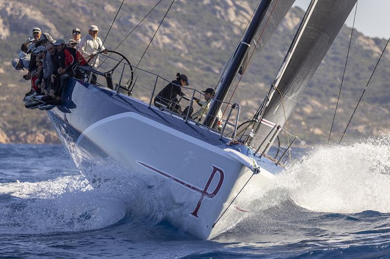 Proteus in flatter water approaching the finish - Maxi Yacht Rolex Cup 2023 - photo © IMA / Studio Borlenghi