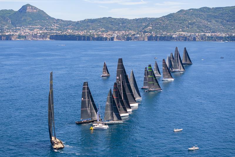 After a long wait, the final race got underway off Sorrento this afternoon for the IMA Maxi Europeans fleet - IMA Maxi European Championship 2024 photo copyright IMA / Studio Borlenghi taken at Circolo del Remo e della Vela Italia and featuring the Maxi class