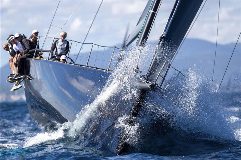 Sir Peter Ogden at the helm of his 77ft Jethou - photo © Gilles Martin-Raget