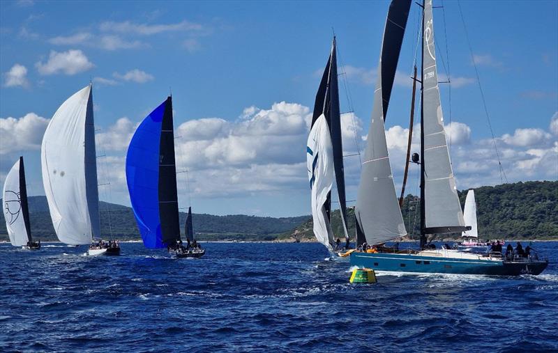 The Grand Soleil 72 Bianca gybes after rounding the windward mark - Les Voiles de Saint-Tropez - photo © IMA