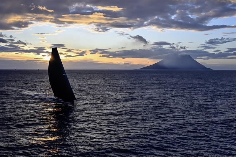 Black Jack leads around Stromboli photo copyright Rolex / Kurt Arrigo taken at Royal Malta Yacht Club and featuring the Maxi class