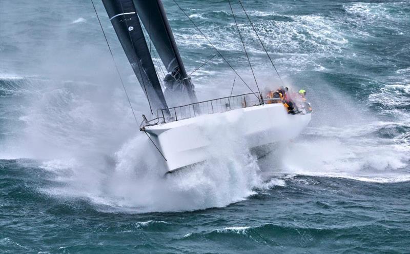 Bryon Ehrhart's 88ft (27m) Maxi Lucky (USA) photo copyright Carlo Borlenghi / ROLEX taken at Royal Ocean Racing Club and featuring the Maxi class