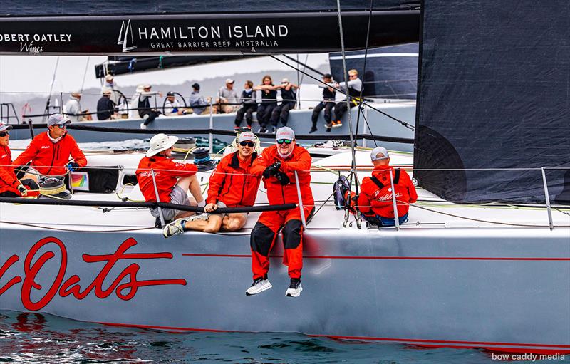 Waiting for the wind - Wild Oats X and No Limit photo copyright Bow Caddy Media taken at Cruising Yacht Club of Australia and featuring the Maxi class