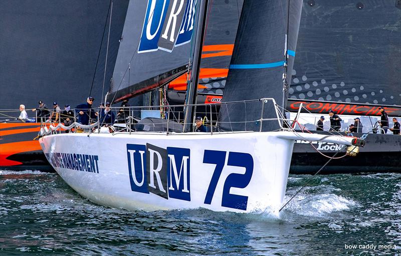 URM leads Master Lock Comanche photo copyright Bow Caddy Media taken at Cruising Yacht Club of Australia and featuring the Maxi class