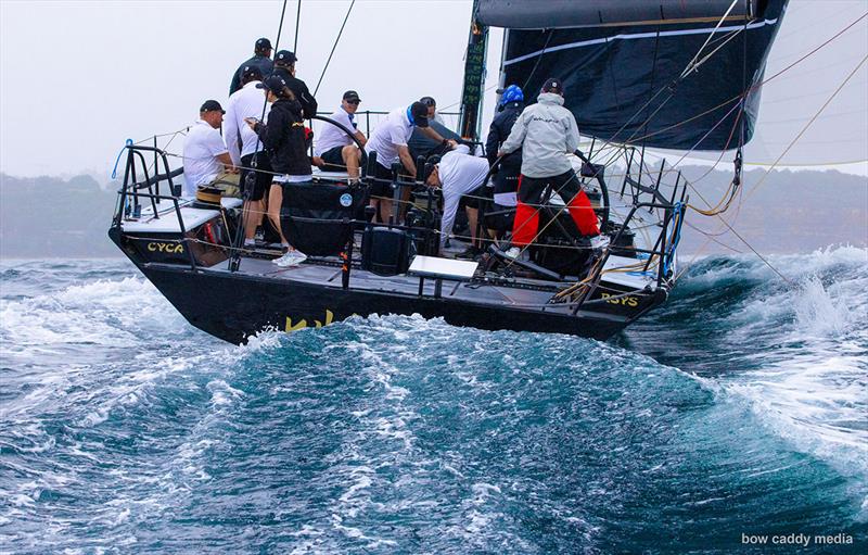 Whisper heads back into the Harbour photo copyright Bow Caddy Media taken at Cruising Yacht Club of Australia and featuring the Maxi class