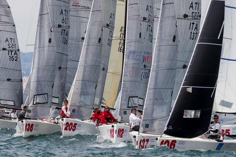 Audi Melges 20 Sailing Series at Gaeta day 1 photo copyright Stefano Gattini / BPSE taken at Yacht Club Gaeta and featuring the Melges 20 class