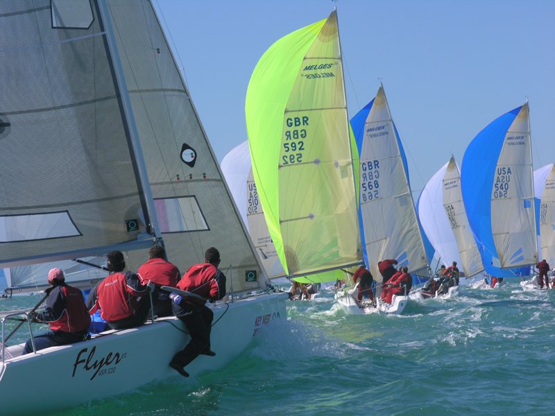 Action from day 3 in the Melges 24 class at Key West 2005 photo copyright Joy Dunigan / JOY Advertising taken at  and featuring the Melges 24 class